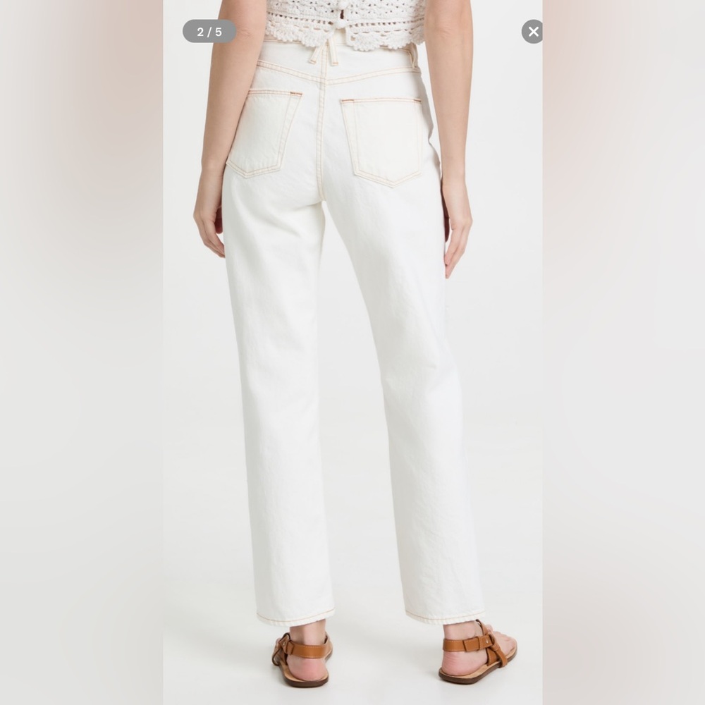 SLVRLAKE Dakota Ivory Destructed Jeans Size 30 - Picture 2 of 14